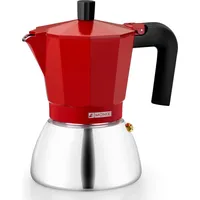 Monix M863109 Italienische Kaffeemaschine - Red / Silver -