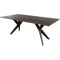 MASSIVMOEBEL24.DE MASSIVMOEBEL24 Esstisch Akazie 160x90x76 braun lackiert Beine anthrazit