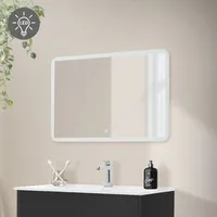 ML-Design Badspiegel Led-Spiegel Weiß mit Touchschalter 60 x 60