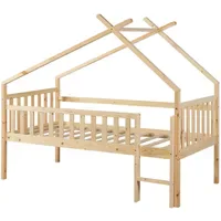 [en.casa] Hausbett Sotkamo 90 x 200 cm Kiefer natur