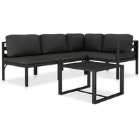 VidaXL 5-tlg. Garten-Lounge-Set mit Kissen Aluminium Anthrazit