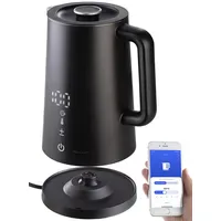 Rosenstein & Söhne Smarter WLAN-Wasserkocher 1,7 l Schwarz