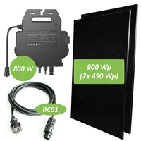 Marstek Balkonkraftwerk mit 900W Solarpanel, MI0800W Mikrowechselrichter 0,8kW