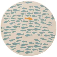 Lytte Kinderteppich, Fabius Beige/Blau ø 120 cm, rund -