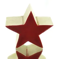Gasper Weihnachtsdeko Massivo Stern Rot & Natur Ø 10