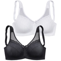 PETITE FLEUR Entlastungs-BH Damen schwarz+weiß Gr.85B
