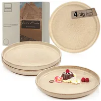 Sänger Kairo Mocha | Dessertteller 4 teilig, Steingut Frühstücksteller