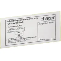 Tehalit Funktionserhaltetikett LFSFE