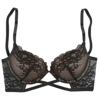 JETTE Push-up-BH Damen schwarz-toffee Gr.80B