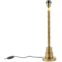 QAZQA - Art Deco Tischlampe Bronze ohne Schirm -