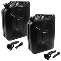 Trutzholm 2x Metallkanister schwarz 20 Liter inkl. Ausgießer +