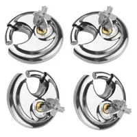 BAYLI 4er Set Rundschloss 70mm Sicherheitsschloss mit 2x Schlüssel