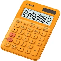 Casio Tischrechner MS-20UC-RG, 12-stellig, in Trendfarben, Steuerberechnung, Zeitumrechnung, Solar-/Batteriebetrieb,