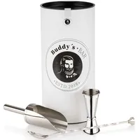 Buddy's Cocktail-Set BUDDY'S "Gin Tonic Set Basic", silber, Edelstahl,
