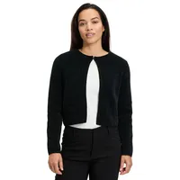 Cartoon Strick-Cardigan mit Rundhalsausschnitt Schwarz,36 | 36