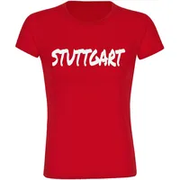 Multifanshop Damen T-Shirt - Stuttgart - Textmarker - Druck