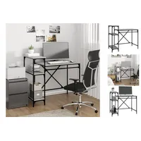 VidaXL Schreibtisch mit Regal Grau Sonoma