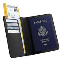 Satechi Vegan-Leather Passport Wallet with Find My Black