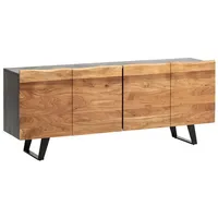Wohnling sideboard holz massiv 180 cm kommode anrichte standschrank