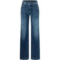 MAC Dream Wide Leg Jeans in Cobalt Authentic Waschung-D42