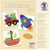 Ursus Kinder-Bastelsets Knüddelbilder Set, Fahrzeuge
