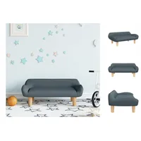 VidaXL Kindersofa Dunkelgrau 70x40x24 cm Stoff - Grau