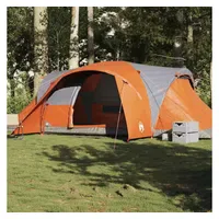 VidaXL Kuppel-Familienzelt 6 Personen Grau/Orange