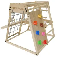 Juskys Klettergerüst Mini für Kinder Holz Natur