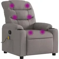 VidaXL Massagesessel mit verstellbarer Rückenlehne und Liegefunktion Polyester 147