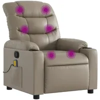 VidaXL Massagesessel Cappuccino-Braun Kunstleder