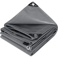Woltu PVC Abdeckplane Schutzplane 500 g/m2 dunkelgrau 4x6m -