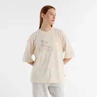 New Balance Oversized Flower Kurzarm-T-Shirt Linen M