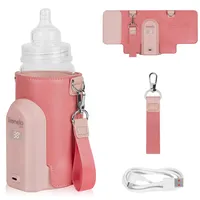 Lionelo Thermup Go Evo Tragbarer Babyflaschenwärmer, hält Flüssigkeiten warm,