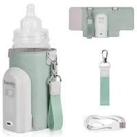 Lionelo Thermup Go Evo Tragbarer Babyflaschenwärmer, hält Flüssigkeiten warm,