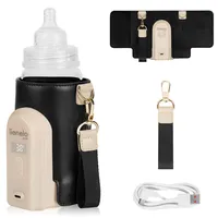 Lionelo Thermup Go Evo Tragbarer Babyflaschenwärmer, hält Flüssigkeiten warm,