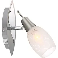 GLOBO Wand Spot Lampe Leuchte Metall Nickel Matt Chrom