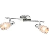 GLOBO Decken Lampe Leuchte Beleuchtung Metall Chrom Glas Spots