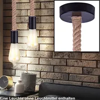 GLOBO Vintage Hänge Lampe Wohn Ess Zimmer Beleuchtung Hanf