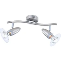 GLOBO Wand Lampe Leuchte Metall Spots Beweglich Nickel Matt