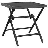 VidaXL Gartentisch Klappbar Anthrazit 38x38x38 cm Stahlgitter