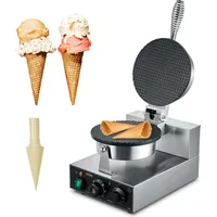 Vevor elektrische Eistütenmaschine kommerzielle Waffeltütenmaschine 1230 W, antihaftbeschichtete Frühlingsrollenform,
