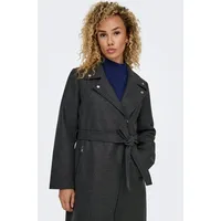 Only Langmantel »ONLAUGUSTA LIFE BIKER COAT CC OTW«, grau