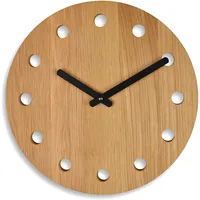 Natuhr Wanduhr Dot Massivholz Eiche Geölt ⌀ 30 cm