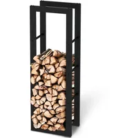 Holz4home holz4home® Kaminholzregal aus Metall Schwarz I 125x25x40 cm