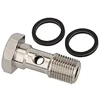 Riegler Hohlschraube, einfach, G 1/4, Messing vernickelt