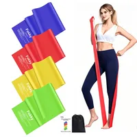 Fokky Fitnessbänder 4er-Set, Resistance Bands 2M Fitnessband, Gymnastikband mit