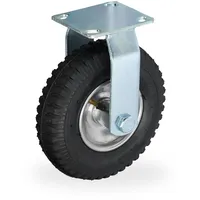 Relaxdays Bockrolle, 2.50-4, Traglast 120 kg, Gummi, Stahlplatte, luftbereift,