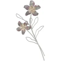 Formano Dekobaum Wand-Zweig 3D Blume 55cm - Handbemaltes Metall