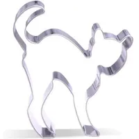 Luxuskollektion 10,7cm Erschrockene Katze Ausstechform Edelstahl Halloween