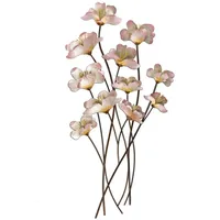 Formano Wand-Zweig 3D Blume 90cm - Handbemaltes Metall Wandbild